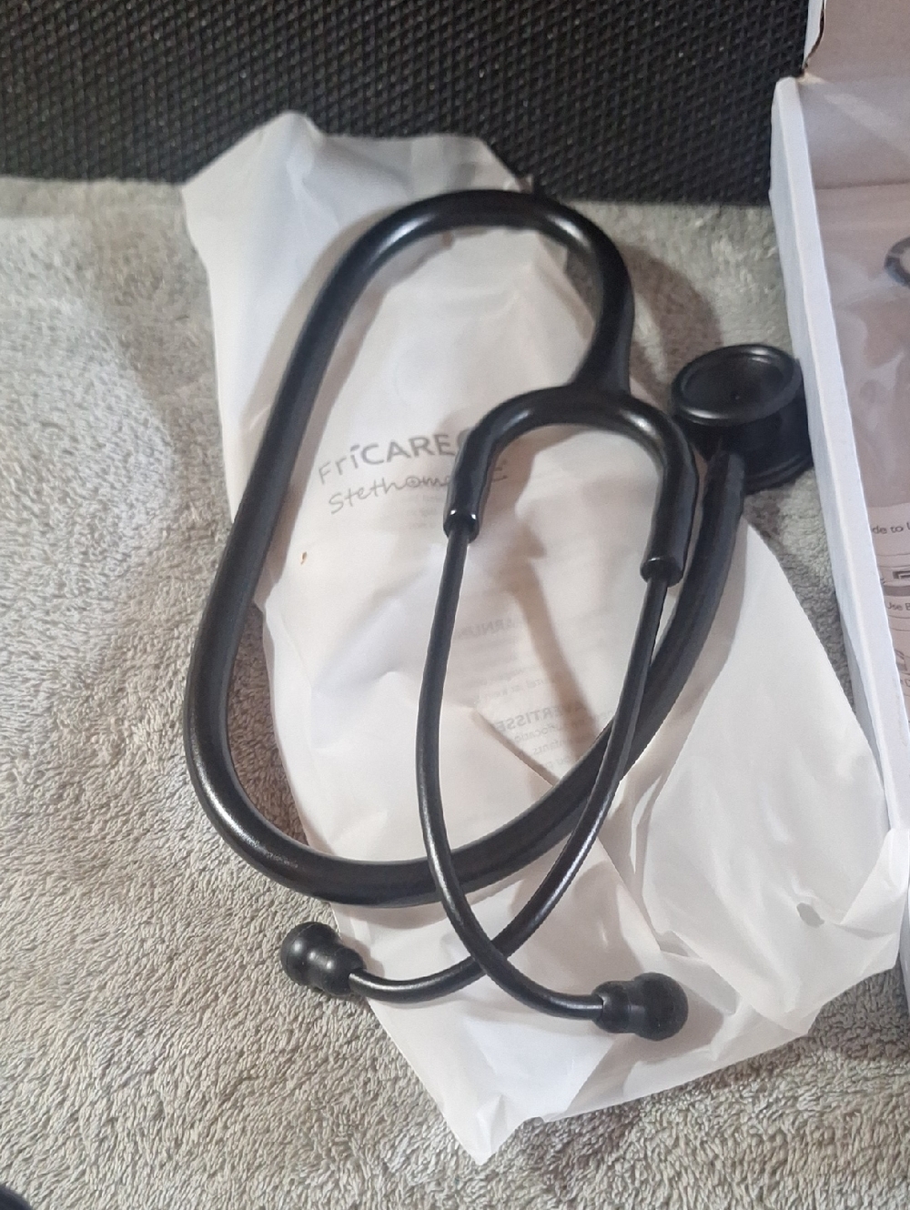 FriaCare Black Stethoscope - Classic Single-Head